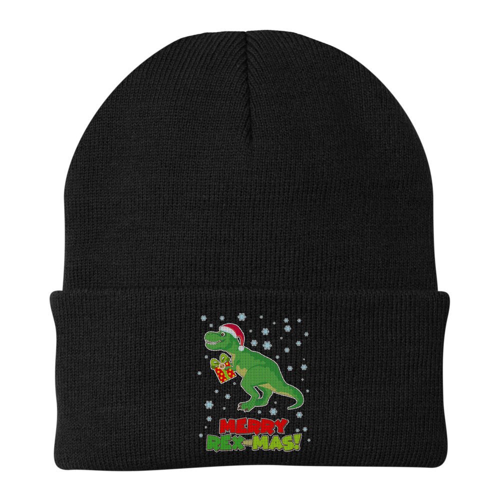 Merry Rex-Mas Ugly Christmas Beanie