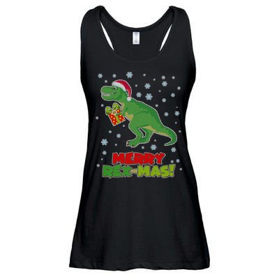 Merry Rex-Mas Ugly Christmas Ladies Essential Flowy Tank