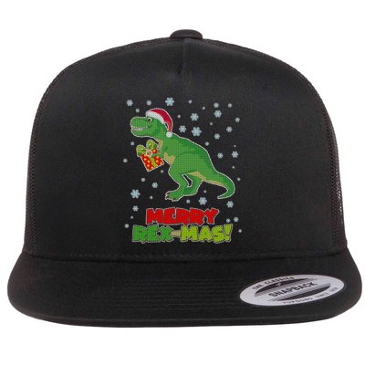 Merry Rex-Mas Ugly Christmas Flatbill Hat