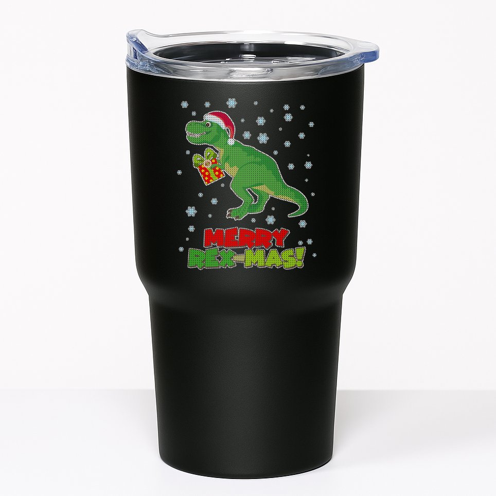 Merry Rex-Mas Ugly Christmas Tumbler