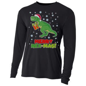 Merry Rex-Mas Ugly Christmas Cooling Performance Long Sleeve Crew