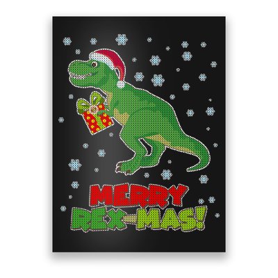 Merry Rex-Mas Ugly Christmas Poster