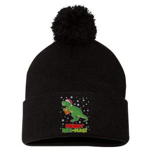 Merry Rex-Mas Ugly Christmas Pom Pom 12in Knit Beanie