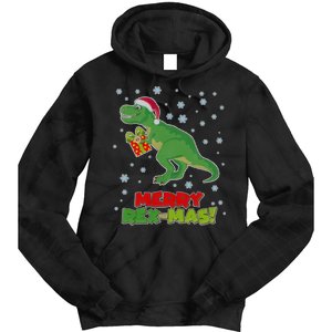 Merry Rex-Mas Ugly Christmas Tie Dye Hoodie