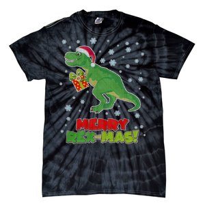 Merry Rex-Mas Ugly Christmas Tie-Dye T-Shirt