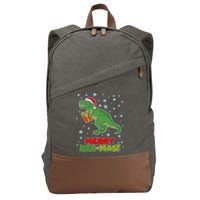 Merry Rex-Mas Ugly Christmas Cotton Canvas Backpack