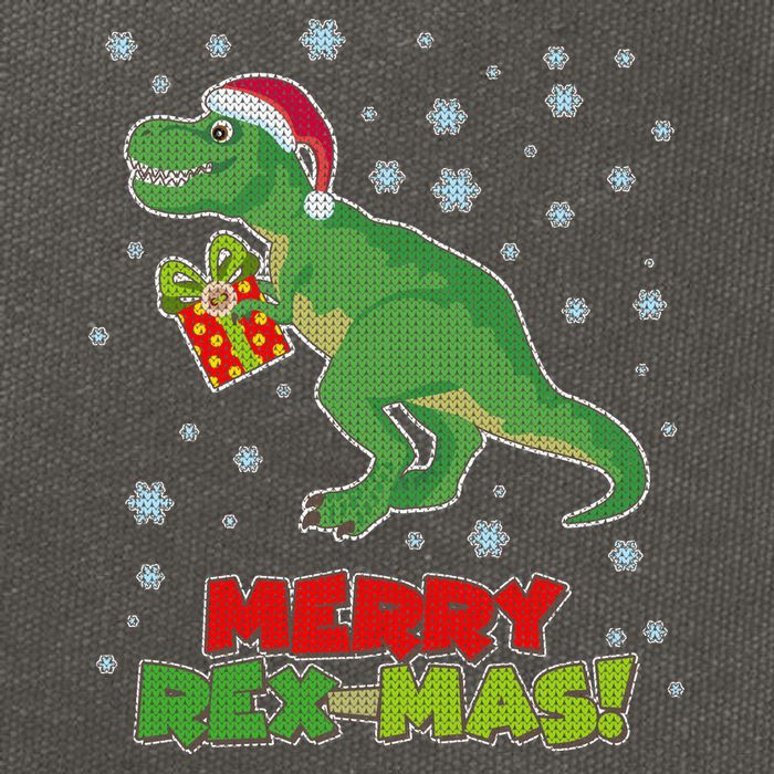 Merry Rex-Mas Ugly Christmas Cotton Canvas Backpack