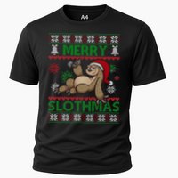Merry Slothmas Ugly Christmas Cooling Performance Crew T-Shirt