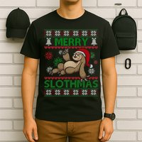 Merry Slothmas Ugly Christmas T-Shirt