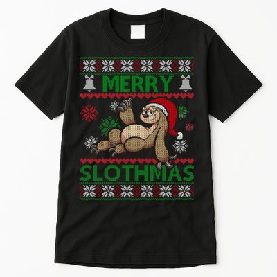 Merry Slothmas Ugly Christmas Tall T-Shirt