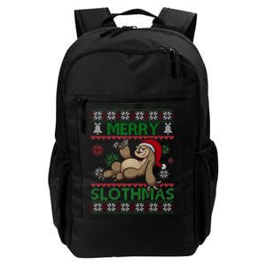 Merry Slothmas Ugly Christmas Daily Commute Backpack