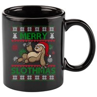 Merry Slothmas Ugly Christmas 11oz C Handle Ceramic Mug