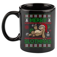 Merry Slothmas Ugly Christmas 11oz C Handle Ceramic Mug