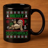 Merry Slothmas Ugly Christmas 11oz C Handle Ceramic Mug