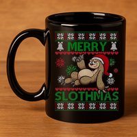 Merry Slothmas Ugly Christmas 11oz C Handle Ceramic Mug