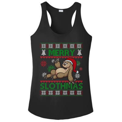 Merry Slothmas Ugly Christmas Ladies PosiCharge Competitor Racerback Tank