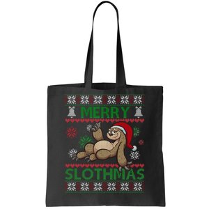 Merry Slothmas Ugly Christmas Tote Bag