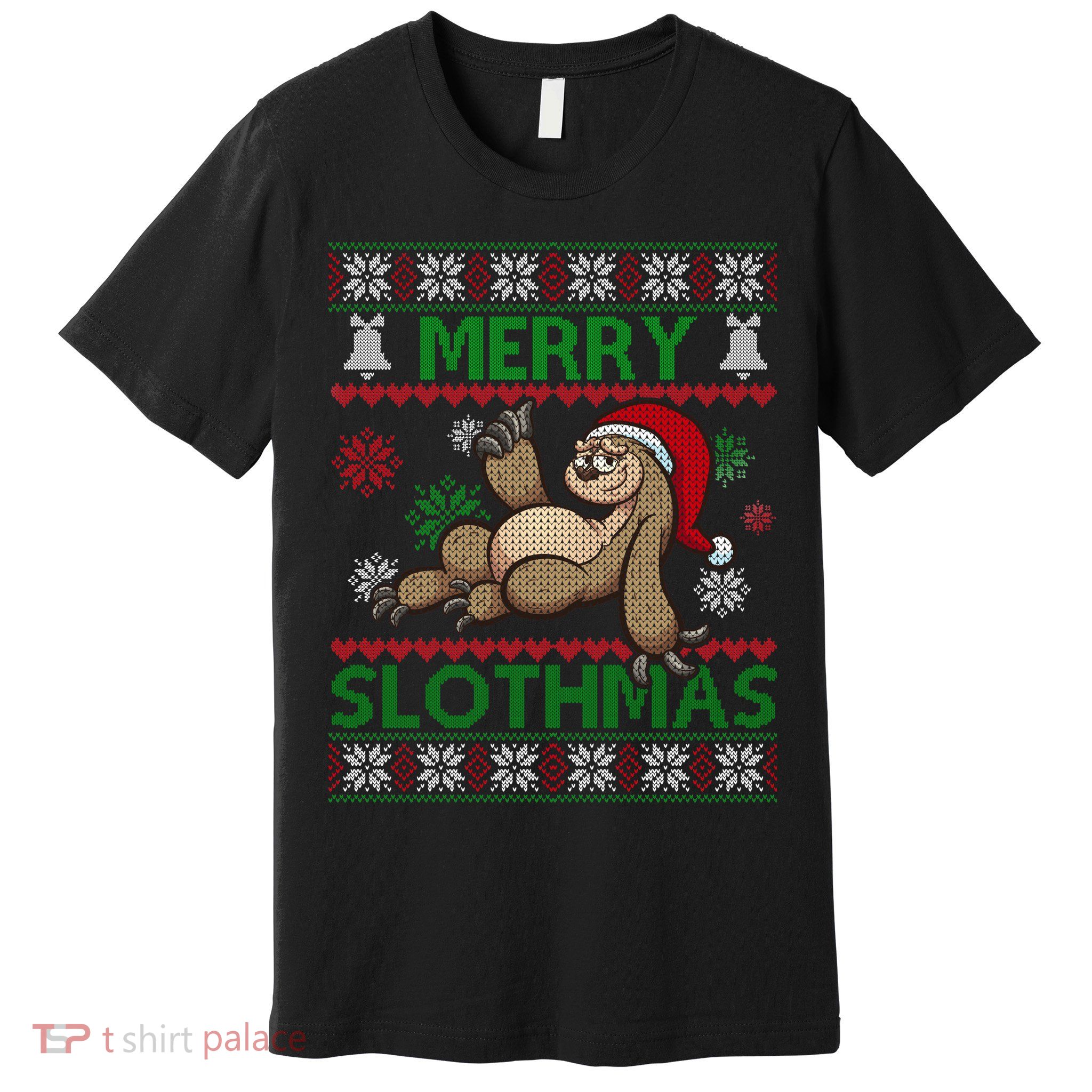 Merry Slothmas Ugly Christmas Premium T-Shirt