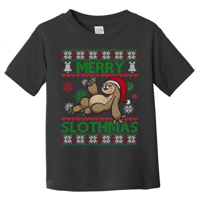 Merry Slothmas Ugly Christmas Toddler T-Shirt