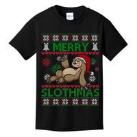Merry Slothmas Ugly Christmas Kids T-Shirt