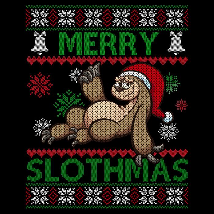 Merry Slothmas Ugly Christmas Kids T-Shirt