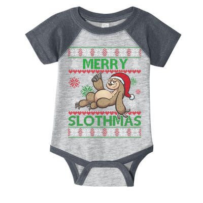 Merry Slothmas Ugly Christmas Infant Baby Jersey Bodysuit