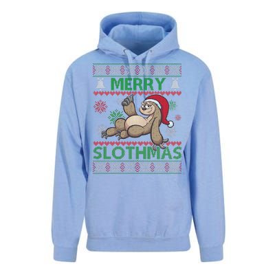 Merry Slothmas Ugly Christmas Unisex Surf Hoodie