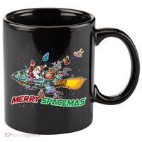 Merry Spacemas Santa 11oz C Handle Ceramic Mug