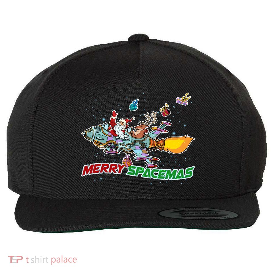Merry Spacemas Santa Wool Snapback Cap