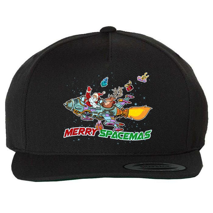 Merry Spacemas Santa Wool Snapback Cap