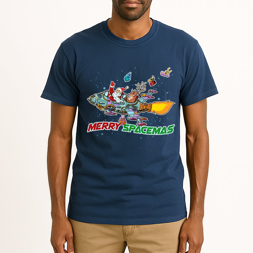 Merry Spacemas Santa Tall T-Shirt