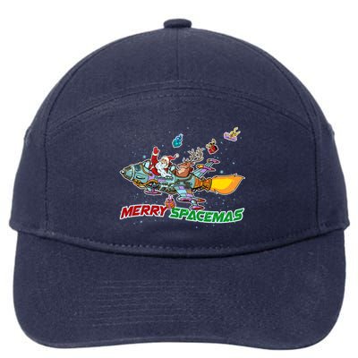 Merry Spacemas Santa 7-Panel Snapback Hat