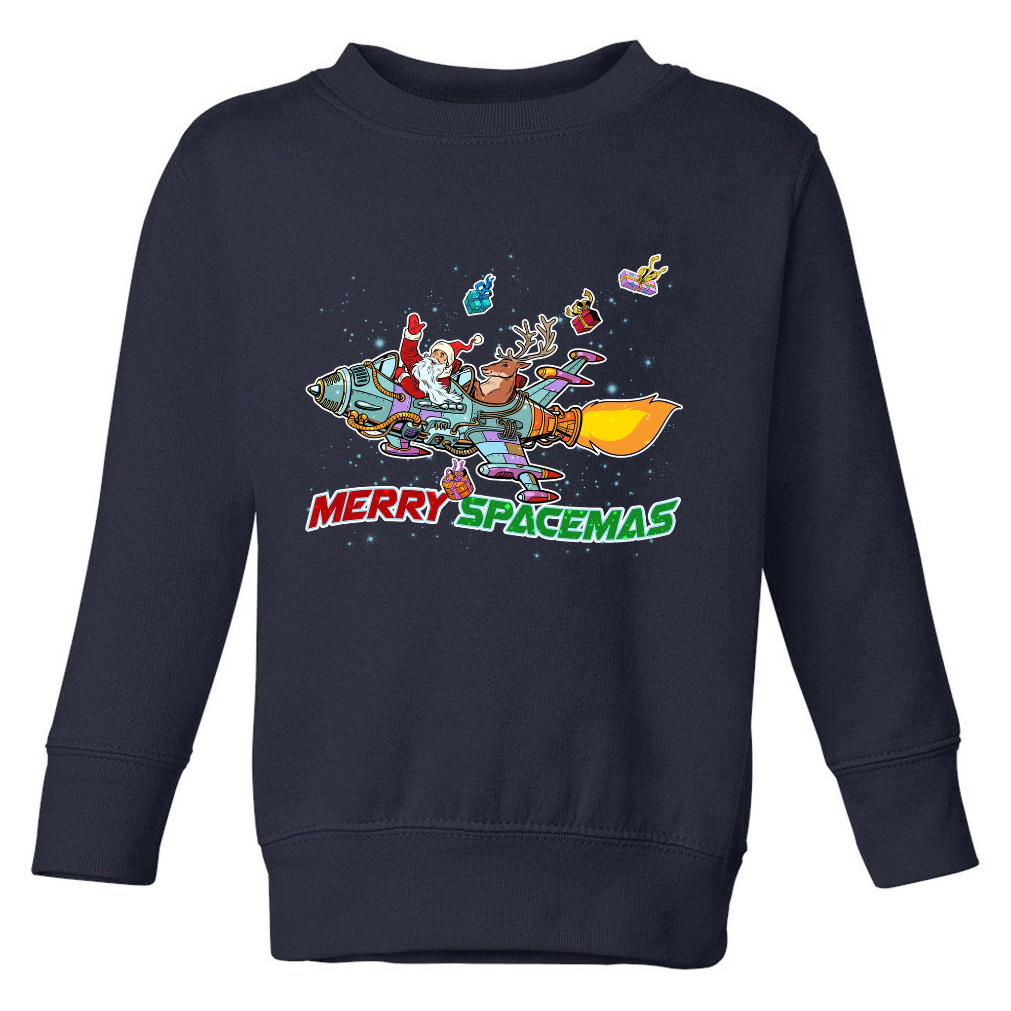 Merry Spacemas Santa Toddler Sweatshirt