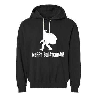 Merry Squatchmas Christmas Garment-Dyed Fleece Hoodie