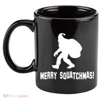 Merry Squatchmas Christmas 11oz C Handle Ceramic Mug