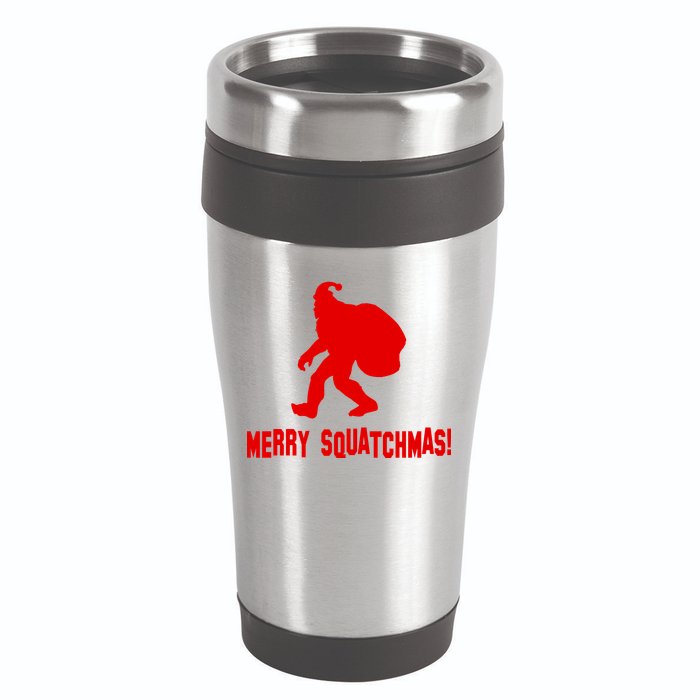 Merry Squatchmas Christmas 16oz Travel Tumbler