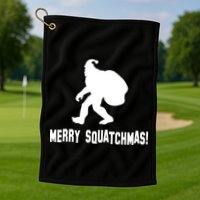Merry Squatchmas Christmas Golf Towel