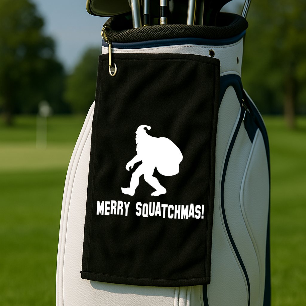 Merry Squatchmas Christmas Golf Towel