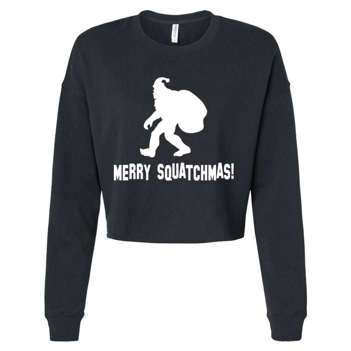 Merry Squatchmas Christmas Cropped Pullover Crew