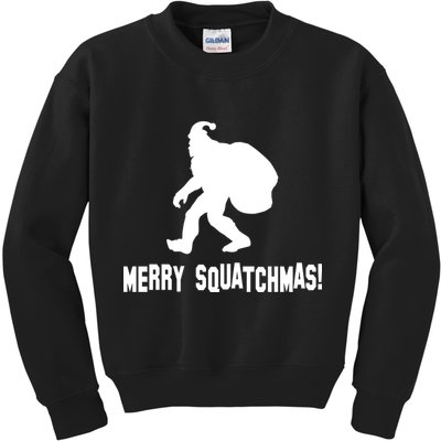 Merry Squatchmas Christmas Kids Sweatshirt