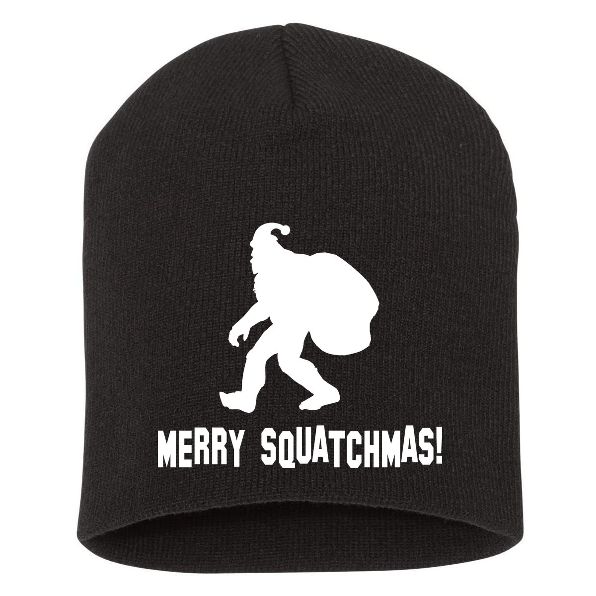 Merry Squatchmas Christmas Short Acrylic Beanie