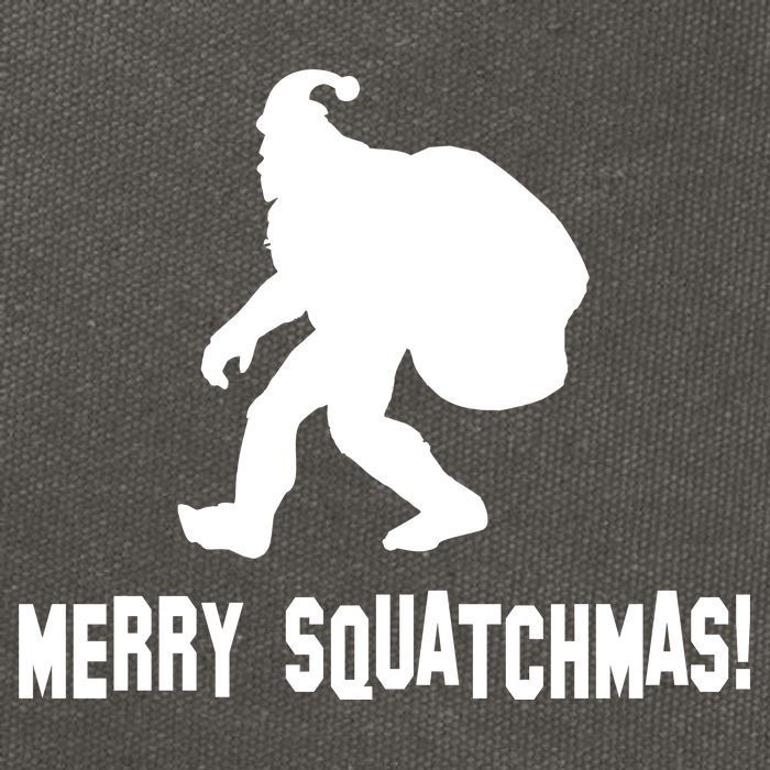 Merry Squatchmas Christmas Cotton Canvas Backpack