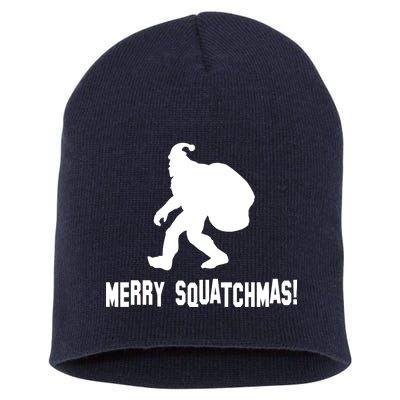 Merry Squatchmas Christmas Short Acrylic Beanie