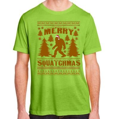 Merry Squatchmas Ugly Christmas Sweater Adult ChromaSoft Performance T-Shirt