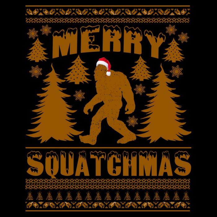 Merry Squatchmas Ugly Christmas Sweater Cooling Performance Crew T-Shirt