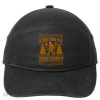 Merry Squatchmas Ugly Christmas Sweater 7-Panel Snapback Hat
