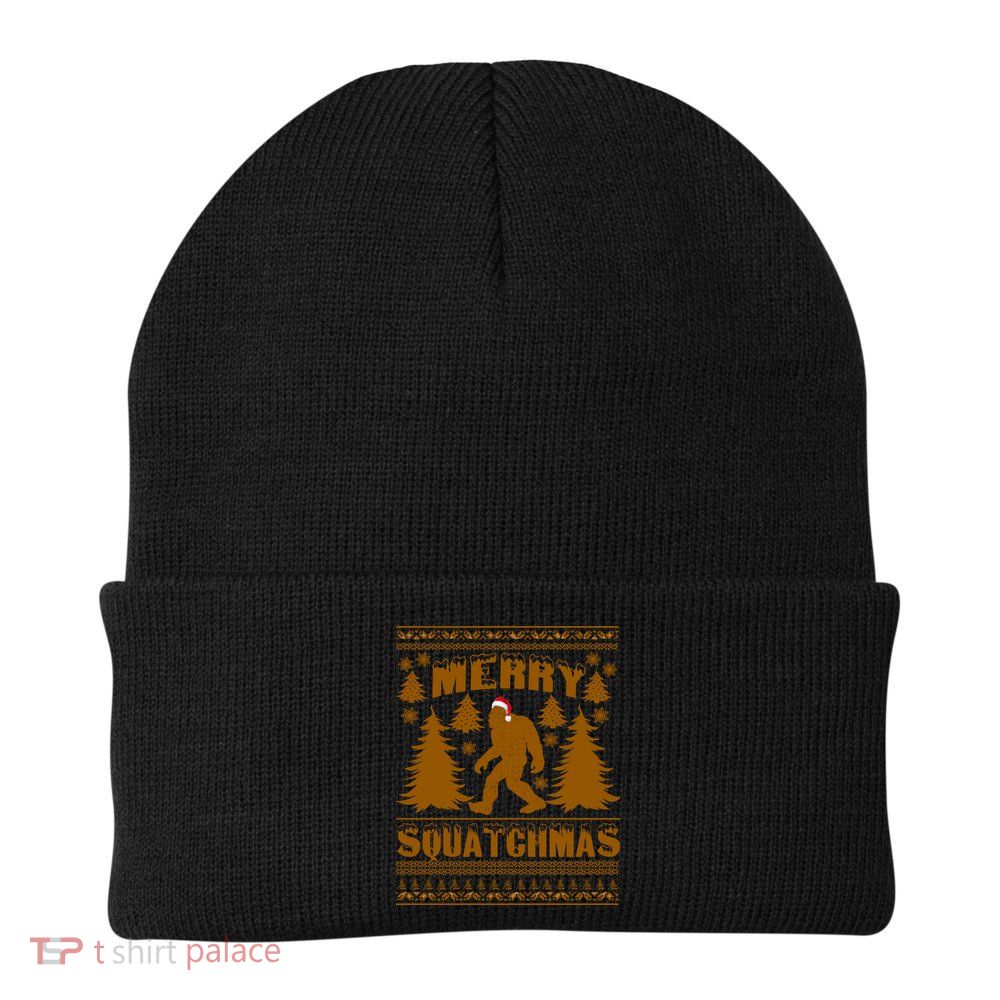 Merry Squatchmas Ugly Christmas Sweater Beanie