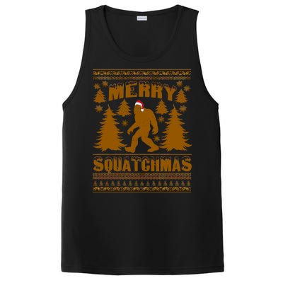 Merry Squatchmas Ugly Christmas Sweater PosiCharge Competitor Tank