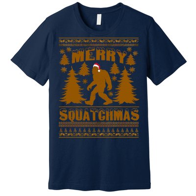 Merry Squatchmas Ugly Christmas Sweater Premium T-Shirt