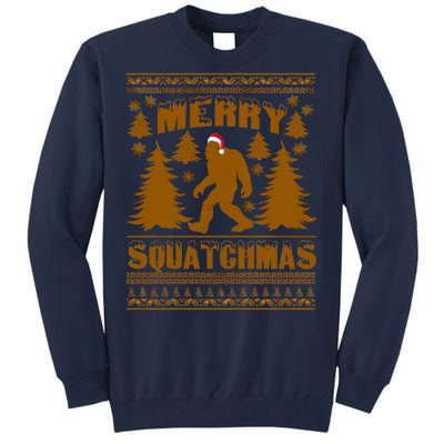 Merry Squatchmas Ugly Christmas Sweater Tall Sweatshirt